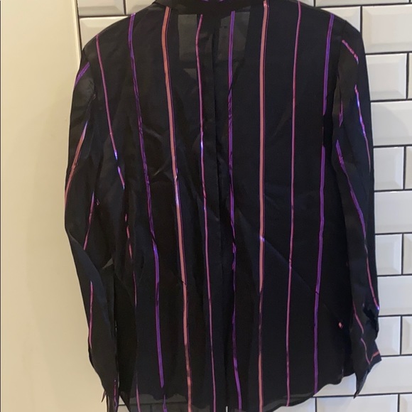 J Brand "Elena" shirt with metallic stripes. - Picture 10 of 10